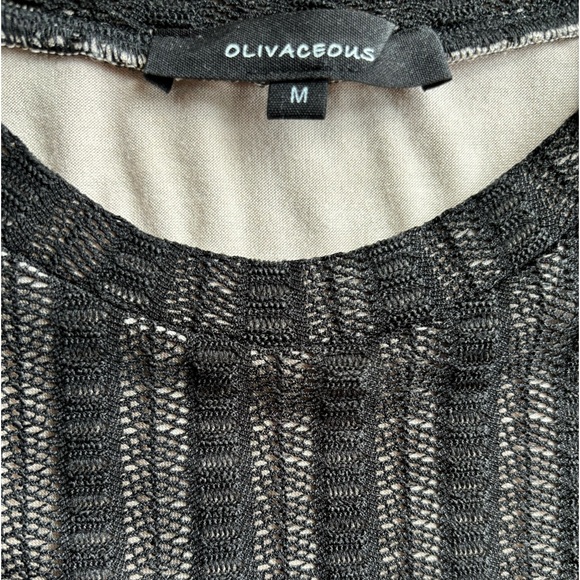 Black, sheer T-shirt, dress with nude viscose liner to the knee. - Picture 3 of 6